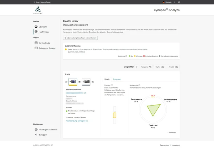Health Index – Yellow traffic light with service recommendat Health Index – Yellow traffic light with service recommendat